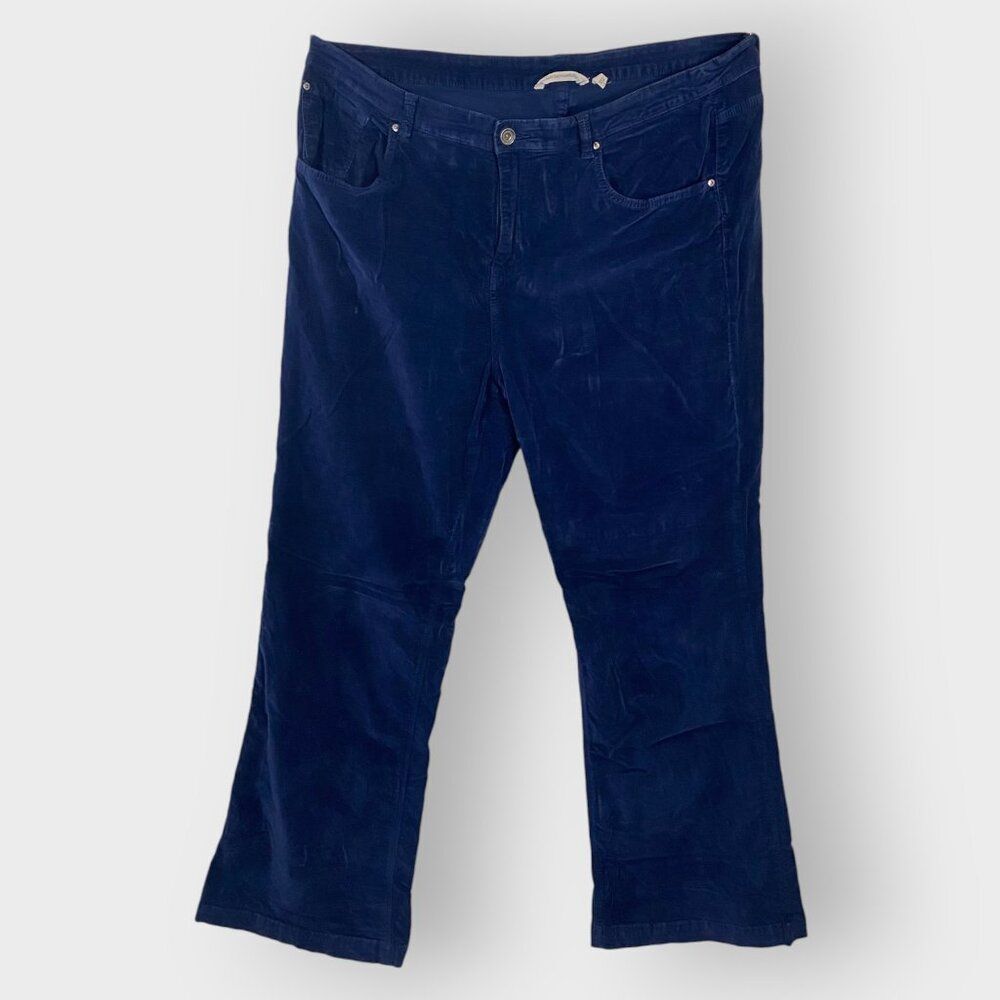 Soft Surroundings Womens Boot Cut Pants | 18T | Blue Velvet